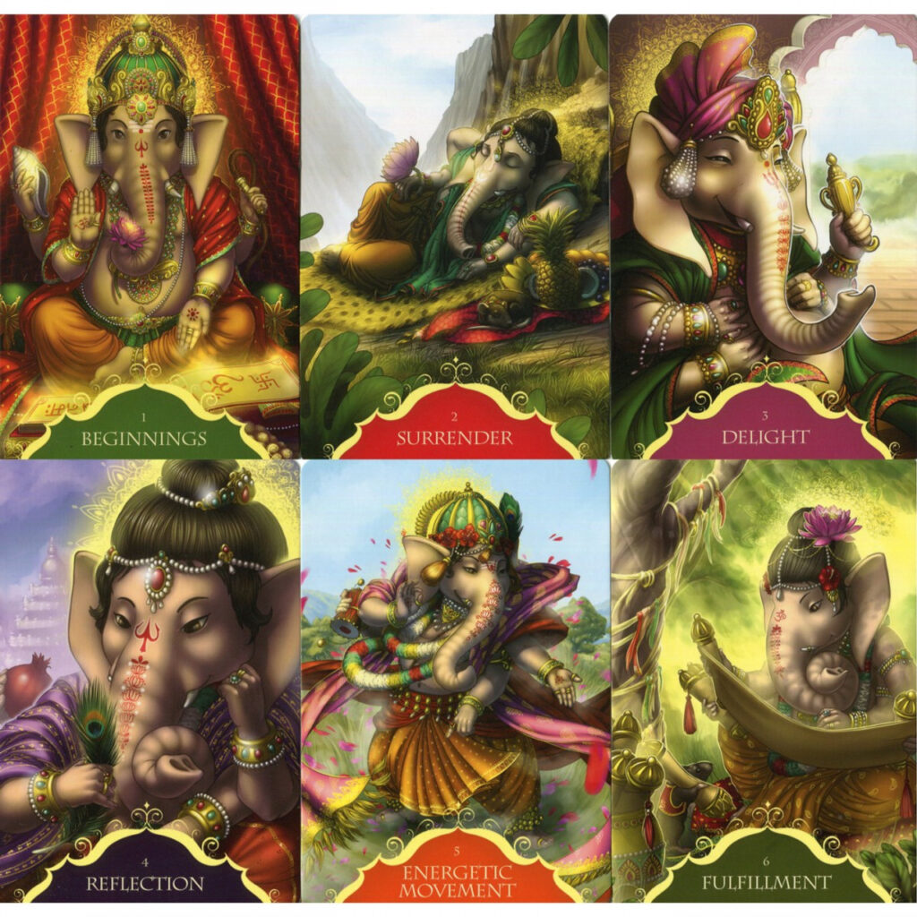 Artwork of the Whispers of Ganesha Oracle Deck